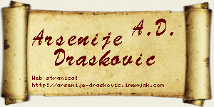 Arsenije Drašković vizit kartica